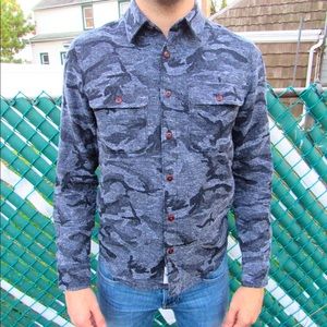 Snow Heather Indigo Camo Workwear Overshirt